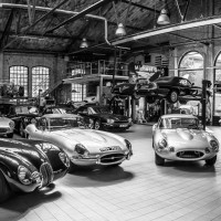 Vintage Garage Panoramic Wallpaper