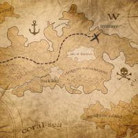 Pirate card Panoramic wallpaper