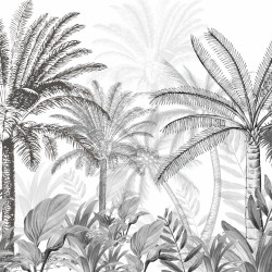 Jungle Trees Black and White Panoramic Wallpaper Jungle Trees Black and White Panoramic Wallpaper