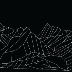 Geometric Mountain White Panoramic wallpaper