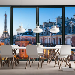 Eye catcher Window Paris Panoramic Wallpaper