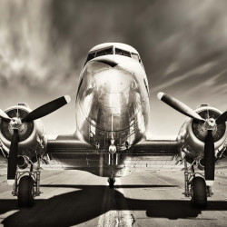 Vintage Plane Panoramic wallpaper