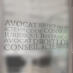 Sticker Lettrages Avocat Dépoli