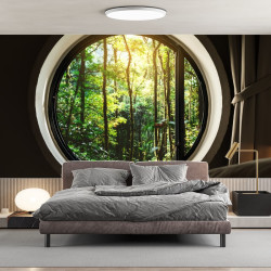 Eye catcher forest porthole Panoramic Wallpaper