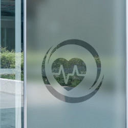 Hospital Heart Logo 2 Privacy Window film