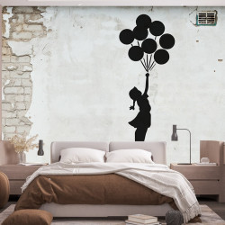 Banksy - The Girl with the Balloons Panoramic wallpaper