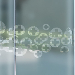 Cross Pharmacy Privacy Window film
