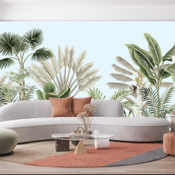 Tropical trees Panoramic wallpaper