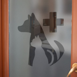 Veterinary clinic 2 Logo Privacy Window film