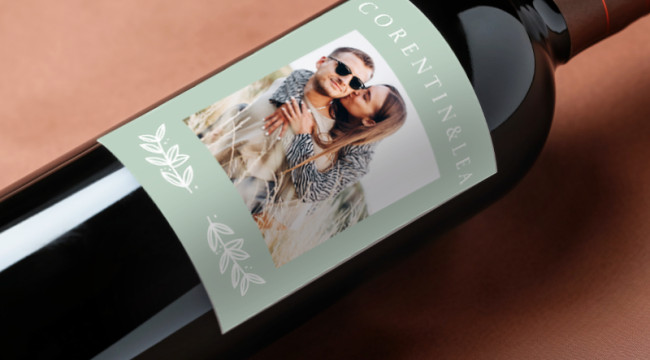 Wedding bottle label