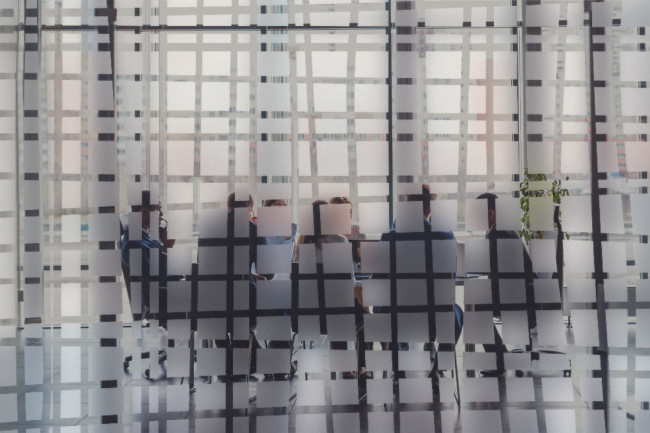 Woven Lines Privacy Window film